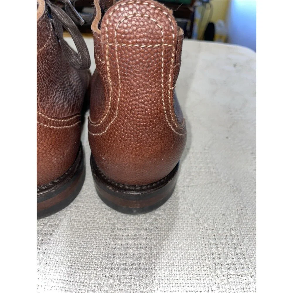 Allen Edmonds Promontory Point Men’s Pebble Grain Boots Size 7 D Brown Leather